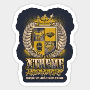 xtreme hierarchy shield Sticker